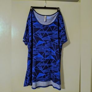 Lularoe blue geometric classic tee 3XL